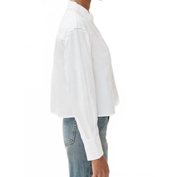 NEW ULLA JOHNSON samira blouse in cowrie